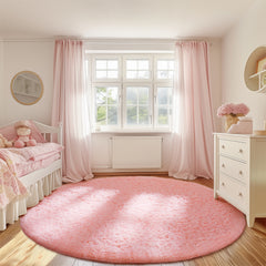 Ophanie | Round Rug | 8 Ft |  Pink - aborderproducts