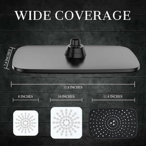 Veken | Shower Head Combo | 11.8 Inch | Matte Black