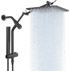 Veken | Shower Heads Combo | All Metal | 2.5GPM | Matte Black - aborderproducts