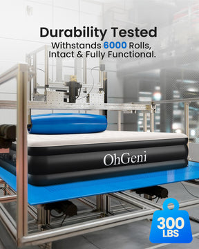 OhGeni | Air Mattress | 18" | Twin | Black - aborderproducts