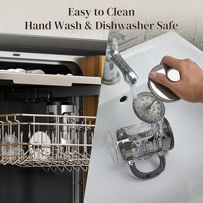 Veken French Press Coffee Maker 21oz 0.6 L, Heat Resistant Thickened Borosilicate Glass,Stainless Steel Brewer,Single Serve Small Pot, Cold Brew Cafetera Teapot for Kitchen Travel Camping, Dark Pewter - aborderproducts