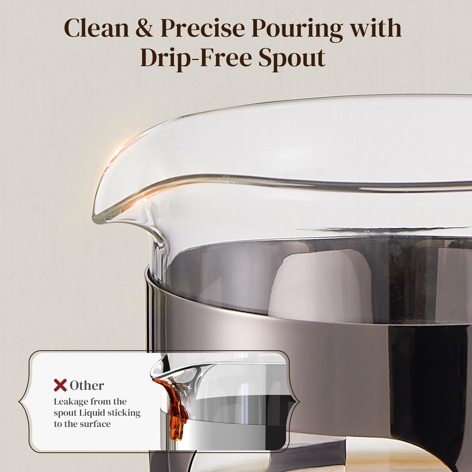 Veken French Press Coffee Maker 21oz 0.6 L, Heat Resistant Thickened Borosilicate Glass,Stainless Steel Brewer,Single Serve Small Pot, Cold Brew Cafetera Teapot for Kitchen Travel Camping, Dark Pewter - aborderproducts