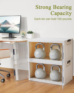 OlarHike | 97QT | Stackable Storage Bins | 5 Pack | Warm Gray - aborderproducts