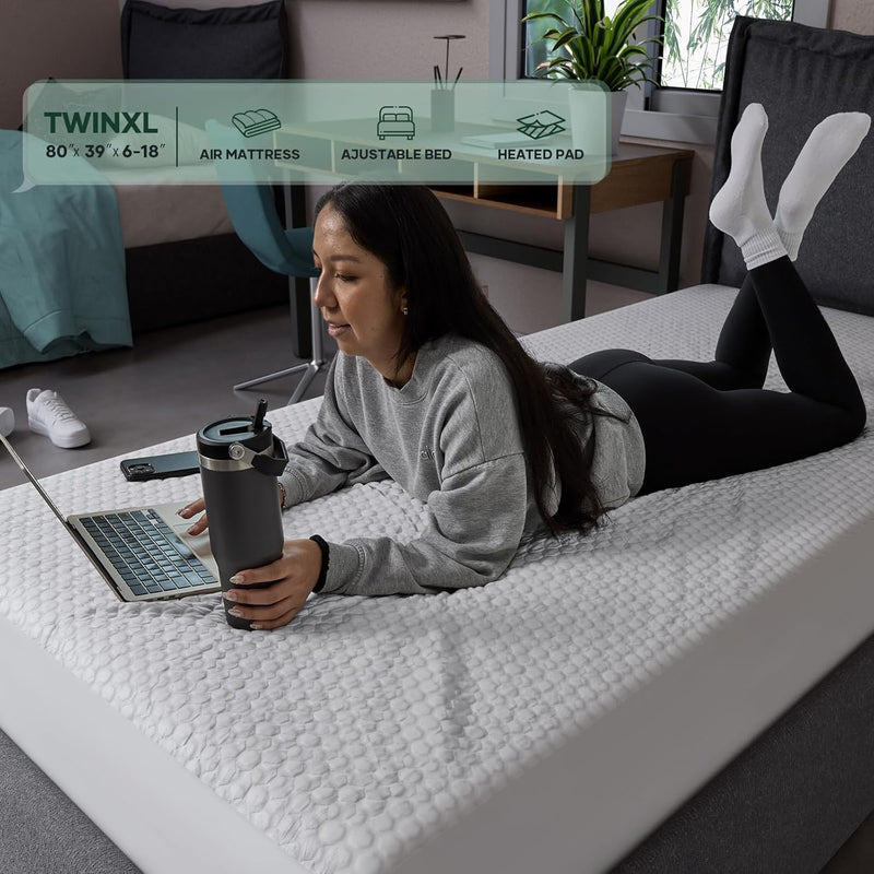 OhGeni | Waterproof Mattress Protector | Twin XL Size | White-zoom-