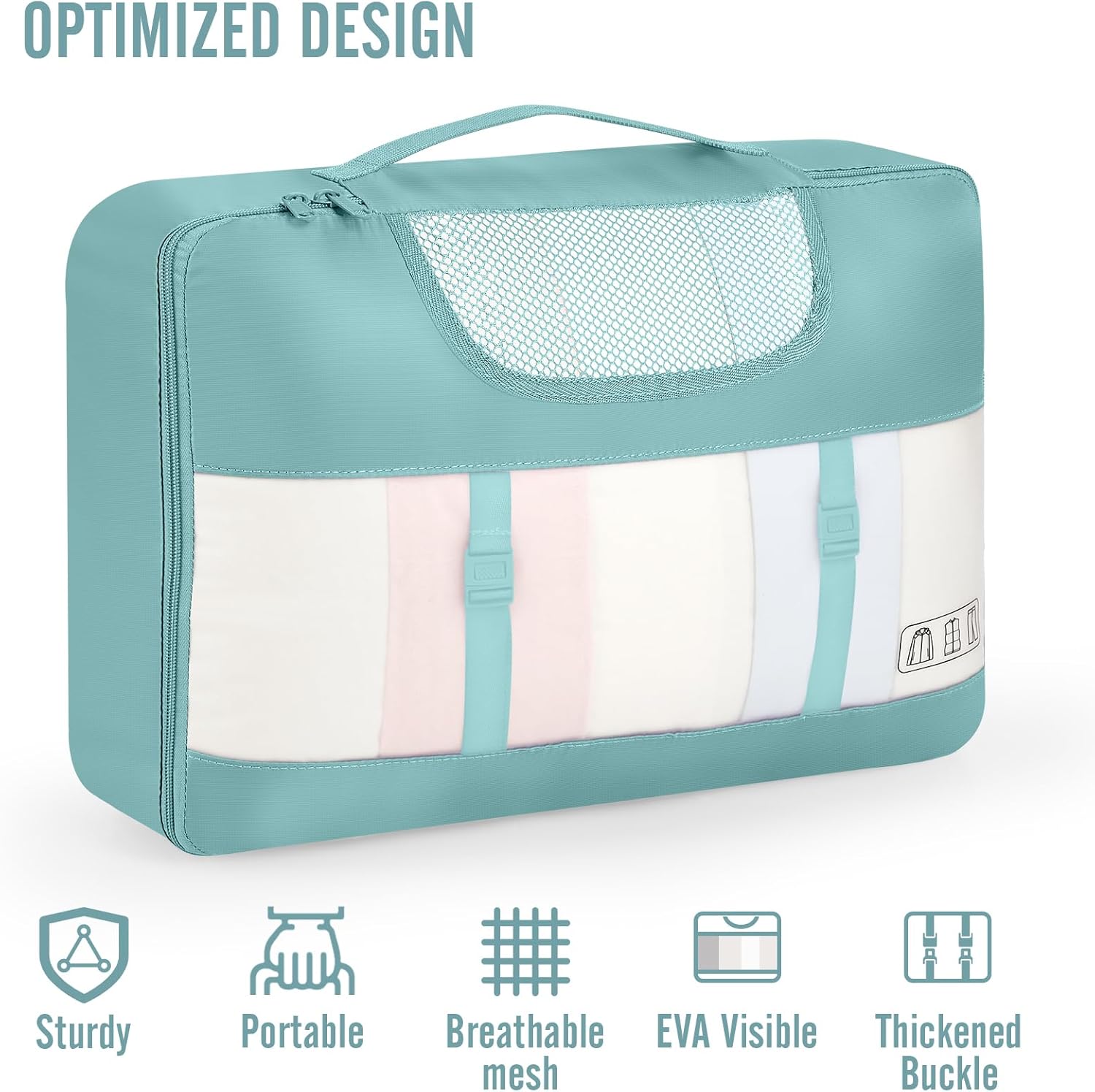 Veken | 10 Set | Packing Cube | Navy Gray - aborderproducts