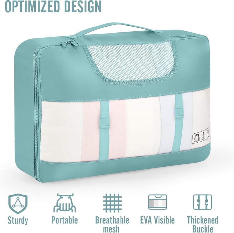 Veken | 10 Set | Packing Cube | Navy Gray-zoom-