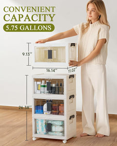 OlarHike | 23QT | Stackable Storage Bins | 3 Pack | Warm Gray - aborderproducts