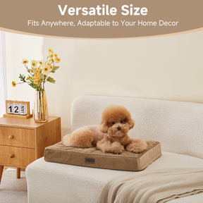 OhGeni | Orthopedic Waterproof & Machine Washable Dog Bed | 24 Inches | Coffee