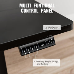Veken | A2 Electric Standing Desk |  55 Inch | Black - aborderproducts