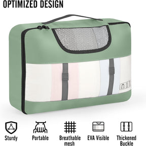 Veken | 10 Set | Packing Cube | Jade Matcha - aborderproducts