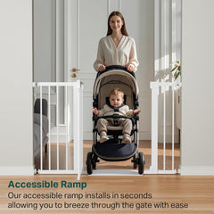 Cumbor | Safety Gate | 29.7-48"W x 30.5"H | White - aborderproducts