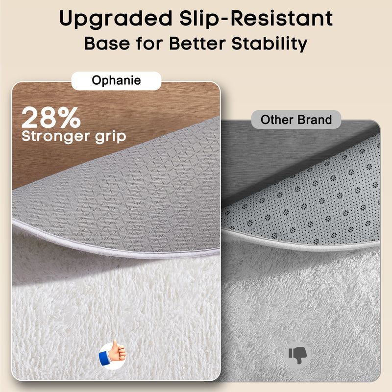 Ophanie | Round Rug | 7 Ft | White-zoom-