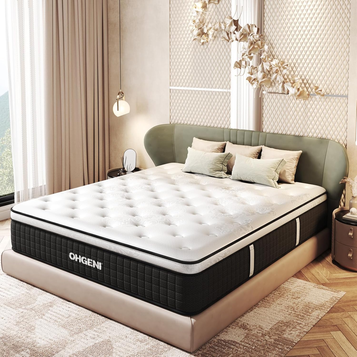 OhGeni | Hybrid Mattress | 12 Inch | Queen - aborderproducts