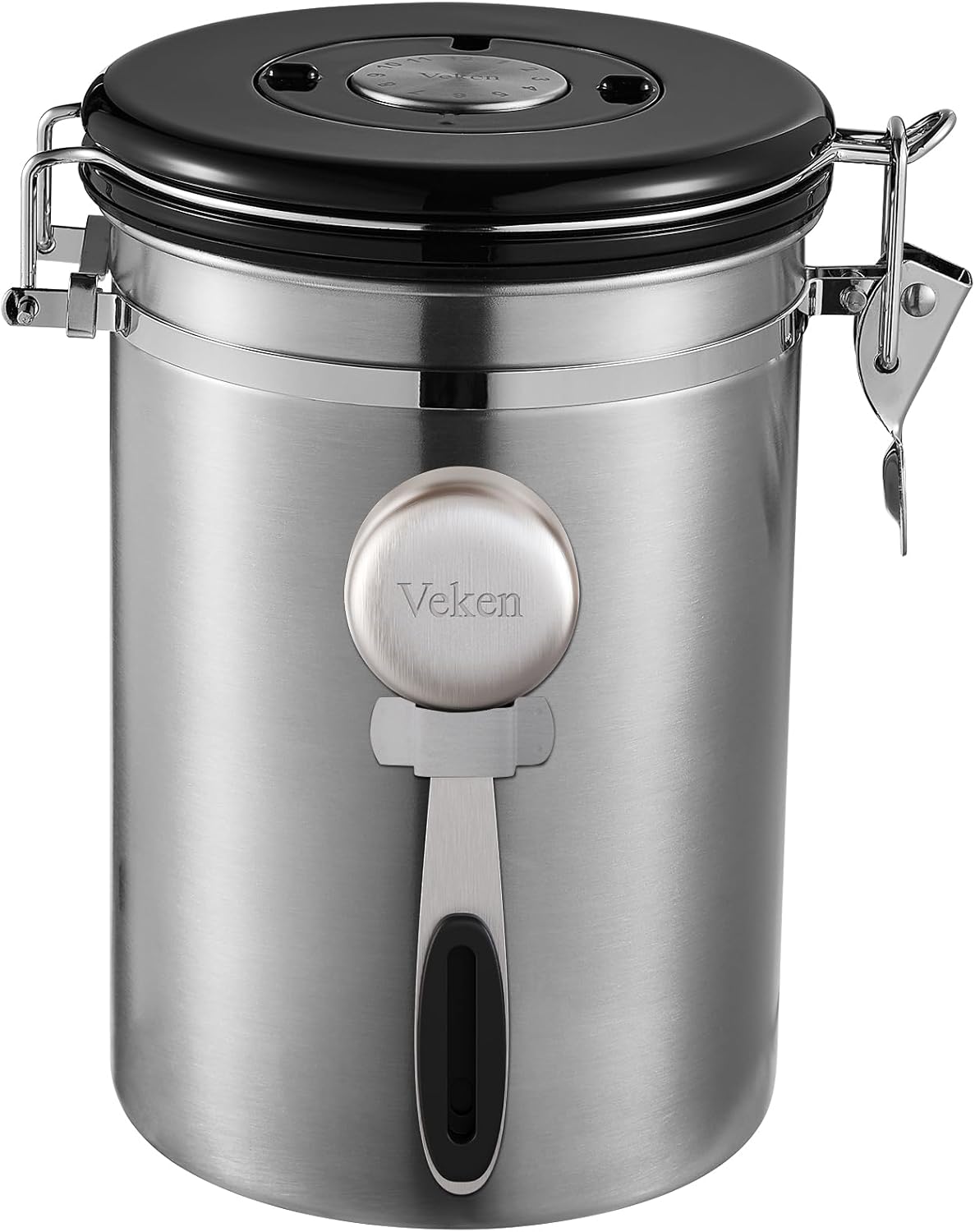 Veken | Coffee Canister | 39OZ | Stainless Steel | Sliver - aborderproducts