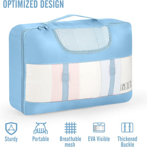 Veken | 10 Set | Packing Cube | Mist Blue - aborderproducts