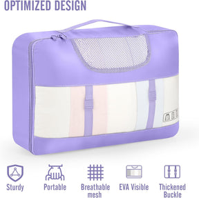 Veken | 10 Set | Packing Cube | Early Purple - aborderproducts