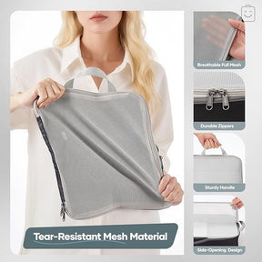 Veken 9-Piece Set Compression Organizer (Black) - aborderproducts