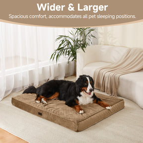 OhGeni | Orthopedic Waterproof & Machine Washable Dog Bed |  54 Inches | Coffee