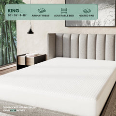 OhGeni | Waterproof Mattress Protector | King Size | White - aborderproducts