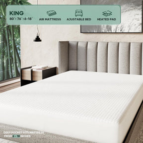 OhGeni | Waterproof Mattress Protector | King Size | White