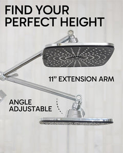 Veken Rain Shower Head,12 Inch Large Rainfall Showerhead-Chrome - aborderproducts