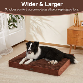 OhGeni | Orthopedic Waterproof & Machine Washable Dog Bed | 36 Inches | Brown