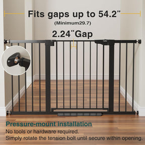 CUMBOR | SAFETY GATE | 29.7-54.2" Wide | 1 PACK | BLACK