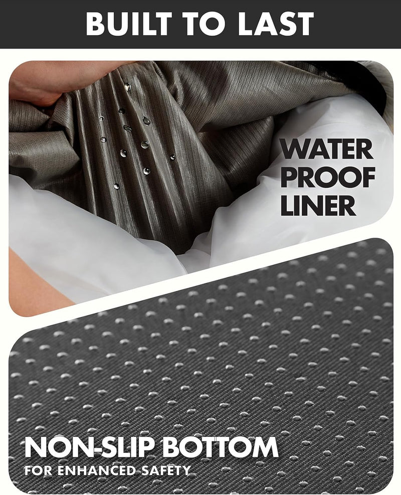 OhGeni Calming Donut Bed for Dogs and Cats | Medium (30 x 30 x 7 Inch)| Dark Gray-zoom-