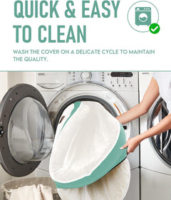 OhGeni | Orthopedic Dog Bed | Large (35 x 28 x 6 Inch) | Turquoise - aborderproducts