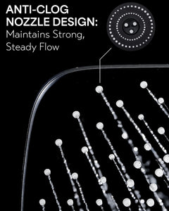 Veken Rain Shower Head,12 Inch Large Rainfall Showerhead-Matte Black - aborderproducts