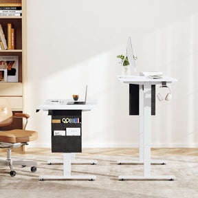 Veken | Standing Desk with Side Storage Pocket | 47.2 Inch | White