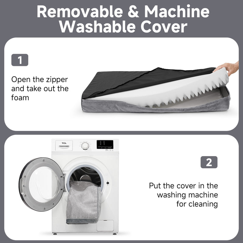 OhGeni | Flat Dog Bed | 30" | Gray-zoom-