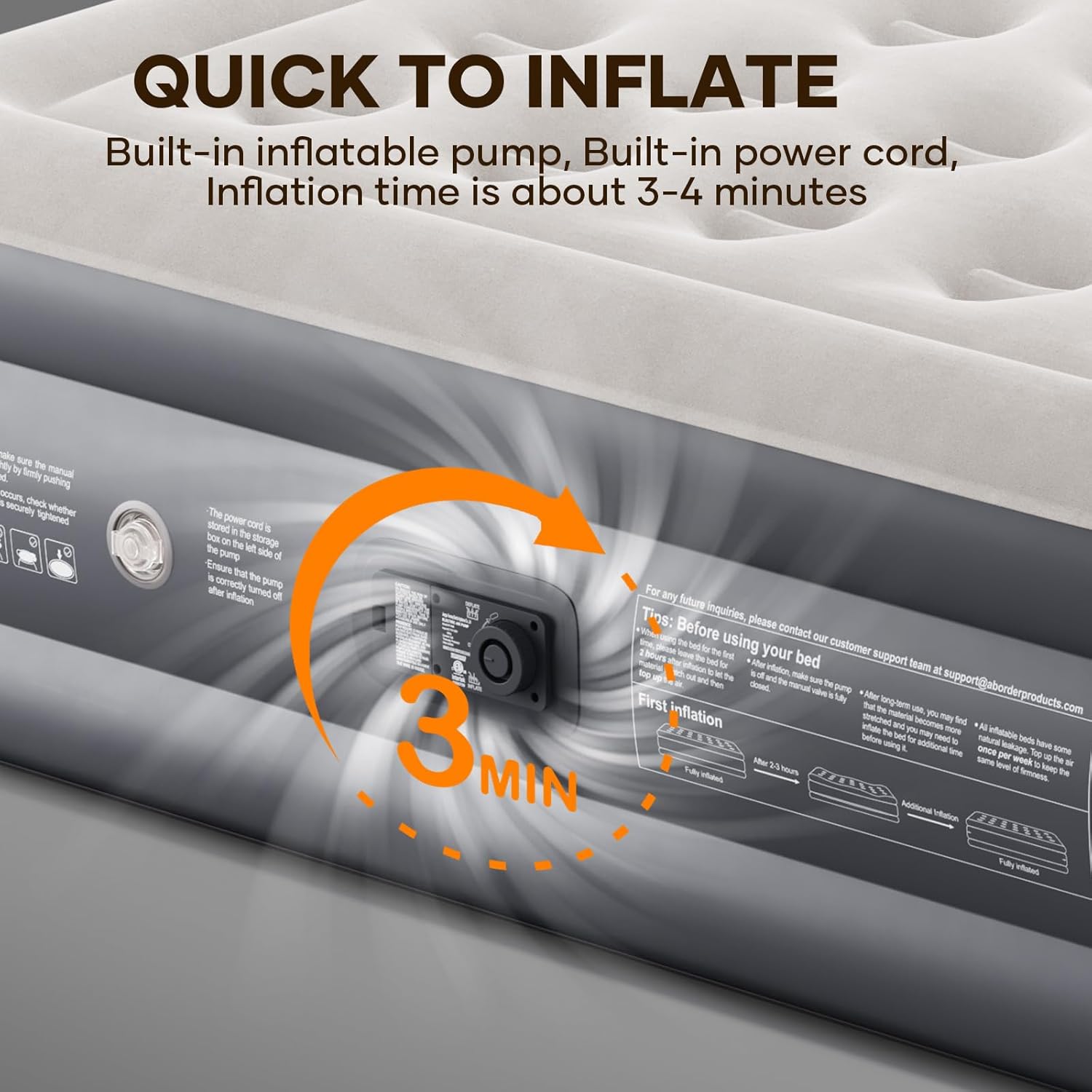 InnoTruth | Air Mattress | 18" Height |  Queen - aborderproducts