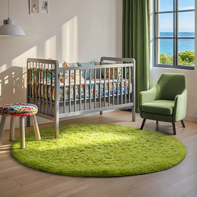 Ophanie | Round Rug | 5 Ft | Green-zoom-