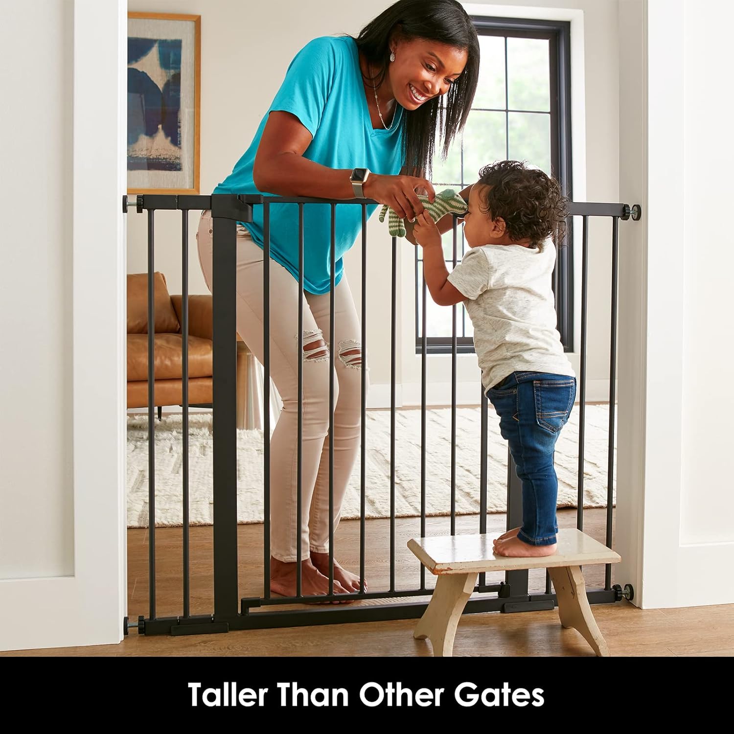 CUMBOR | SAFETY GATE | 29.7-46"W x 36"H | Black - aborderproducts