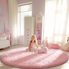 Ophanie | Round Rug | 6 Ft | Pink - aborderproducts