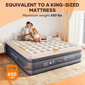 InnoTruth | Air Mattress | King | 18" | Dark Gray