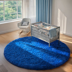 Ophanie | Round Rug | 7 Ft | Blue - aborderproducts