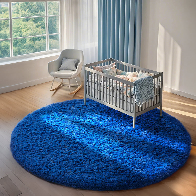Ophanie | Round Rug | 7 Ft | Blue-zoom-