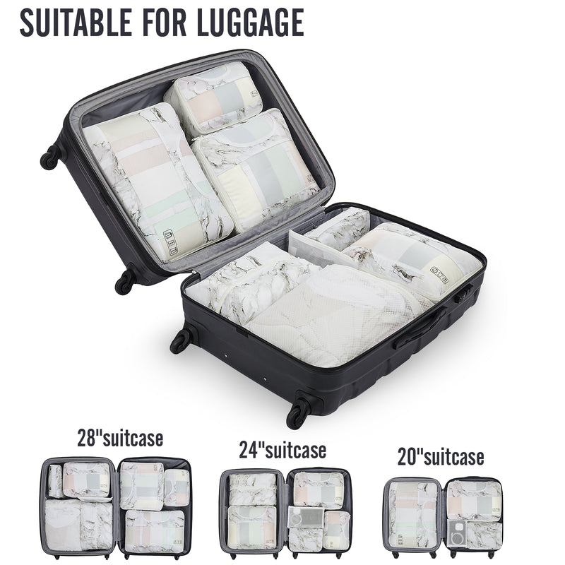Veken 10 Set Packing Cubes for Travel Essential, Suitcase Organizer Bags in 4 Sizes, Carry-On Luggage Accessories with Large Laundry & Hanging Toiletry Bag, Must-Have for Airplane, Road Trip & Camping-zoom-