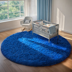 Ophanie | Round Rug | 8 Ft | Blue - aborderproducts