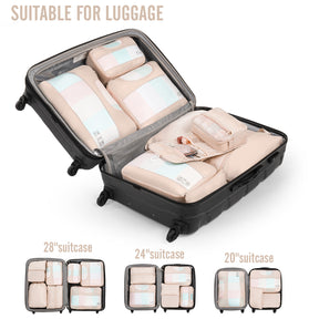 Veken | Packing Cubes | 8 Set | Cream - aborderproducts