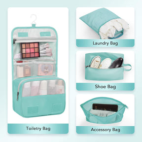 10 Set Compression Packing Cubes for Travel Essentials,Compressible Expandable Packing Cubes for Suitcase,OlarHike Luggage Organizer Bags for Travel,Handy Helper for Organizing Clothes(New Blue Green) - aborderproducts