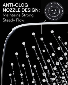 Veken Rain Shower Head,12 Inch Large Rainfall Showerhead-Chrome - aborderproducts