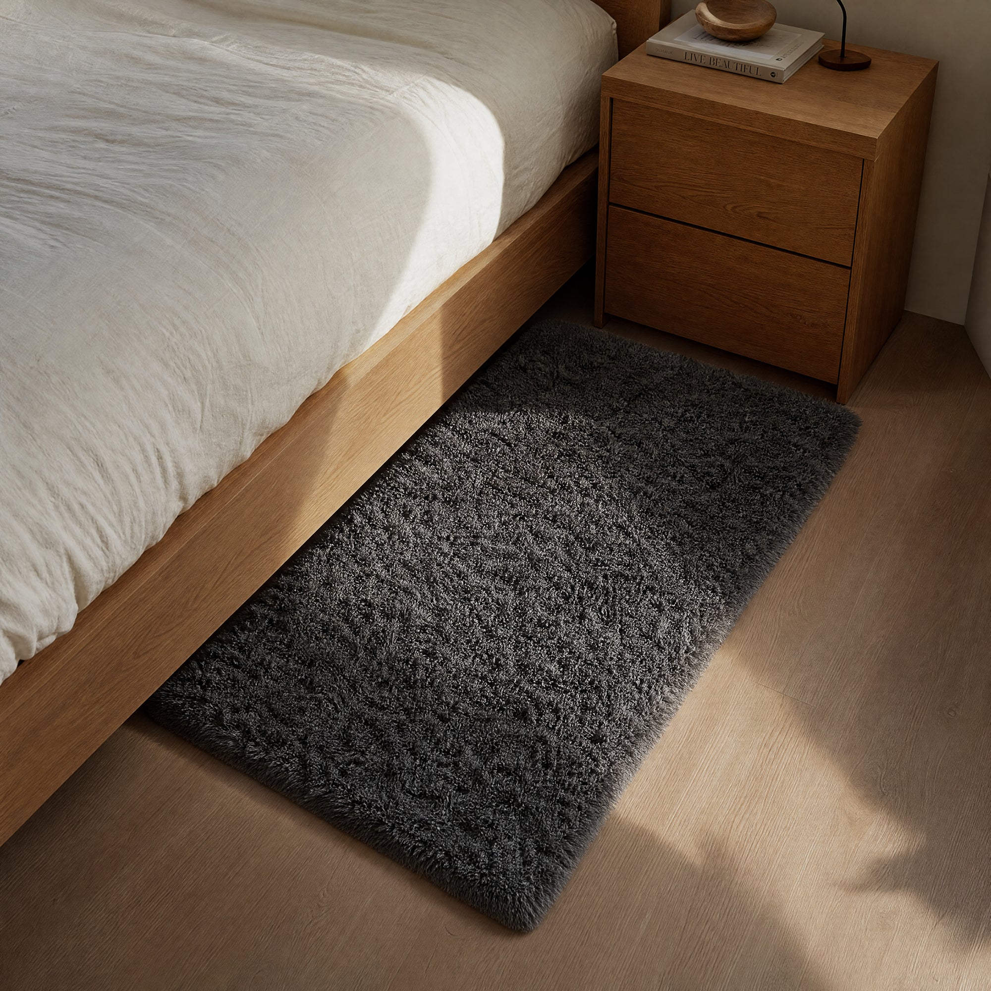Ophanie 2x3 Small Area Rug Non Slip Plush Entryway Bedroom Rug Grey Soft Fluffy Throw Carpet-zoom-6