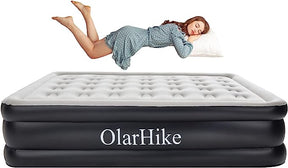 Air Mattress Bed | 18" | Queen | Black | OlarHike - aborderproducts