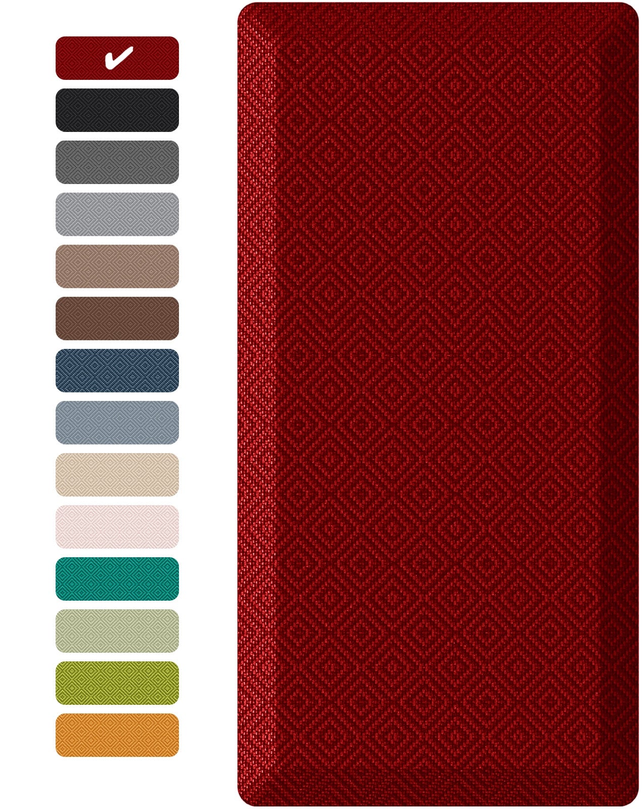 Ophanie Kitchen Mats for Floor, 3/4 Inch Thick Kitchen Rugs, 20''x32'' Anti Fatigue Standing Cushioned Mat, Waterproof,Comfort Ergonomic Mat for Office, Home, Sink, Red Non-Slip Bottom