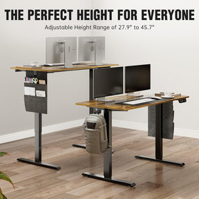 Veken | Standing Desk with Side Storage Pocket | 47.2 Inch | Brown