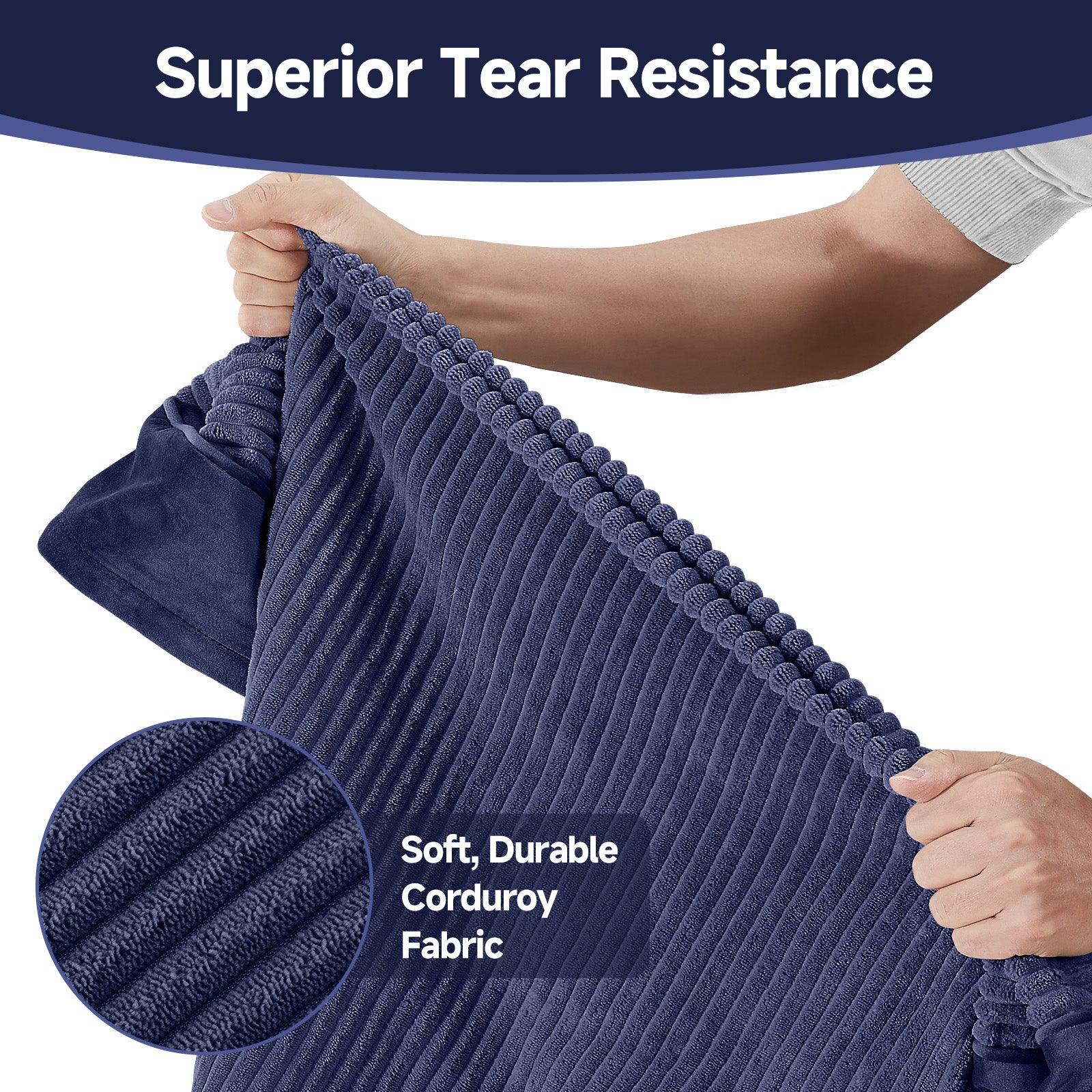 OhGeni | Orthopedic Waterproof & Machine Washable Dog Bed | 41 Inches | Navy - aborderproducts