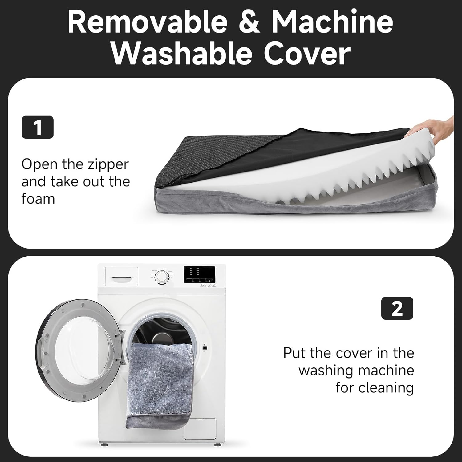 OhGeni | Dog Bed | Sherpa Fabric | 41 Inches | Gray - aborderproducts